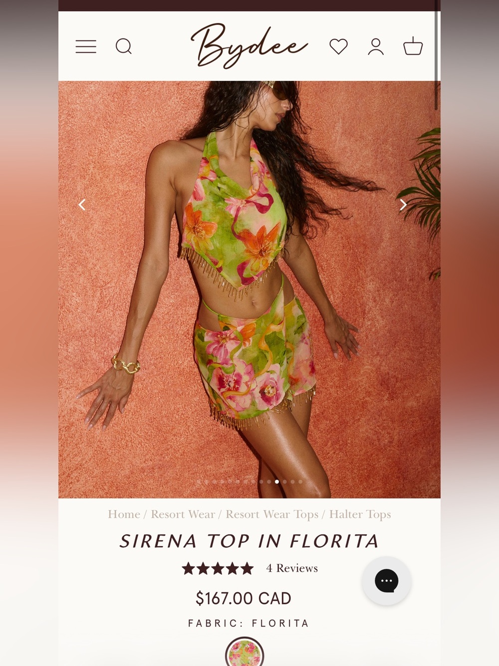 SIRENA TOP IN FLORITA XS new with tags - Picture 5 of 5
